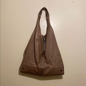 MONIKA CHIANG Brown Leather Slouchy Tote Bag